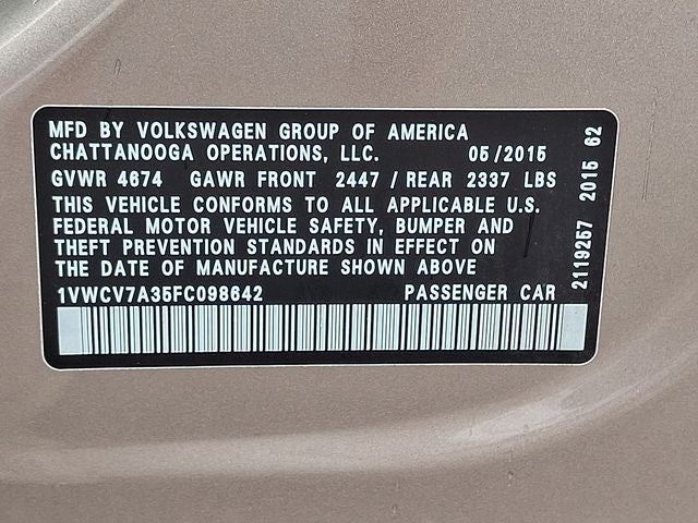 2015 Volkswagen Passat TDI SEL Premium