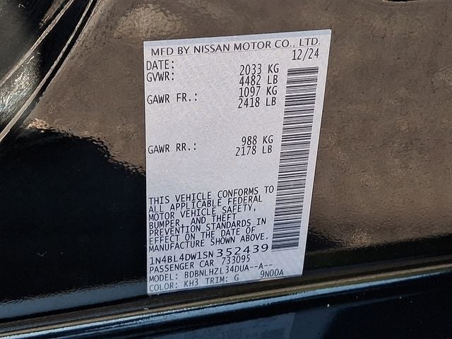 2025 Nissan Altima 2.5 SV