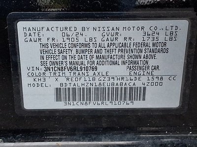 2024 Nissan Versa 1.6 SR