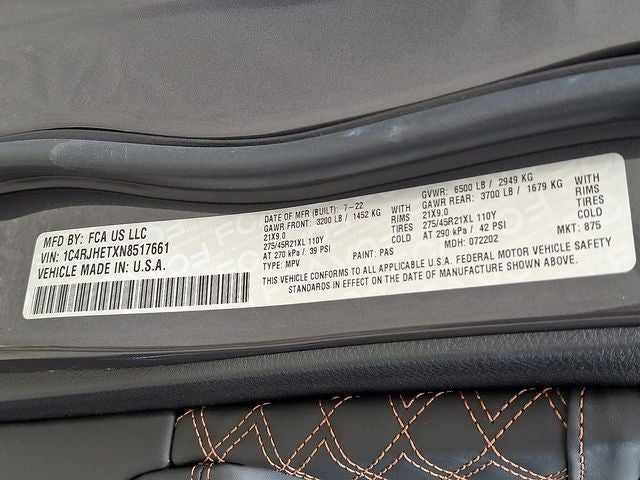 2022 Jeep Grand Cherokee Summit Reserve