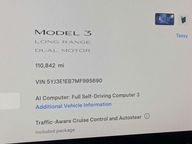 2021 Tesla Model 3 Long Range