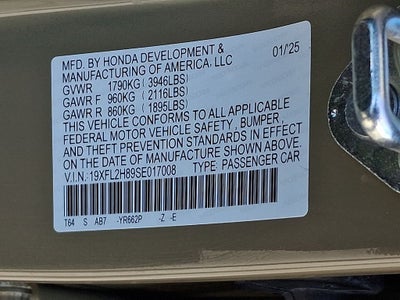 2025 Honda Civic Sport