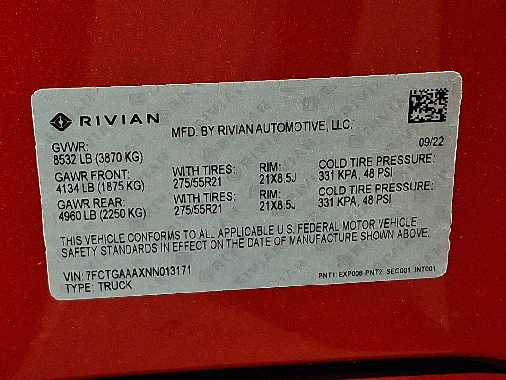2022 Rivian R1T Adventure