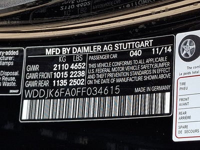 2015 Mercedes-Benz SL-Class SL 400 Roadster