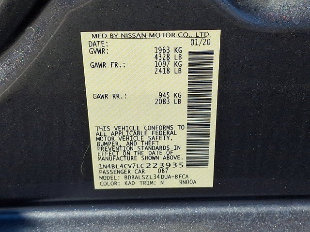 2020 Nissan Altima SR FWD